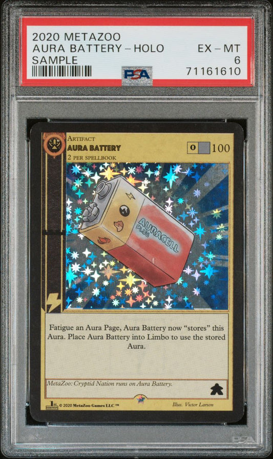 2020 Metazoo Aura battery HOLO Sample 1/100 PSA 6