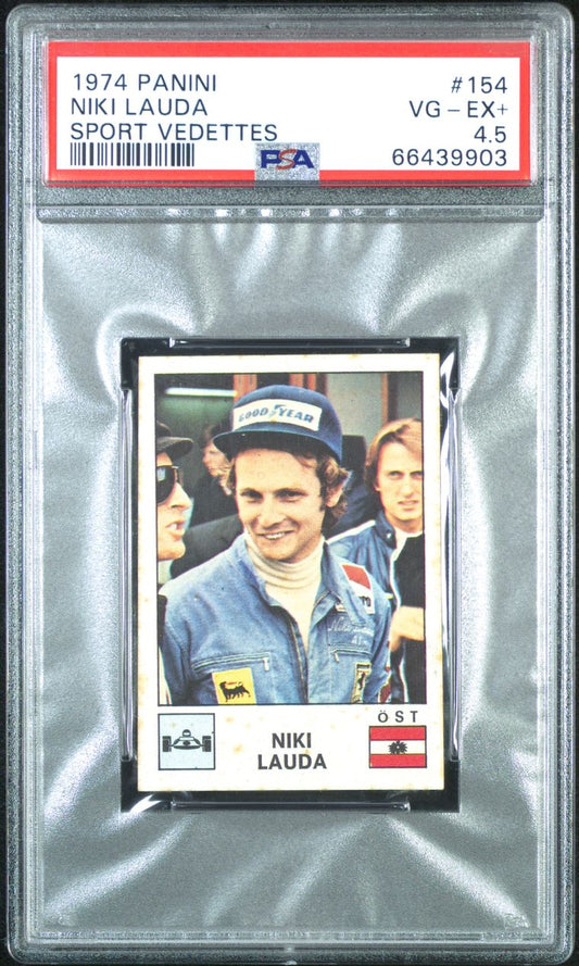 1974 Niki Lauda sport vedettes ROOKIE PSA 4.5