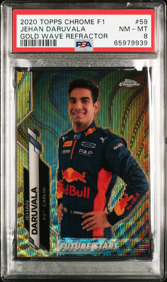 2020 Jehan Daruvala Gold Wace Refractor PSA 8