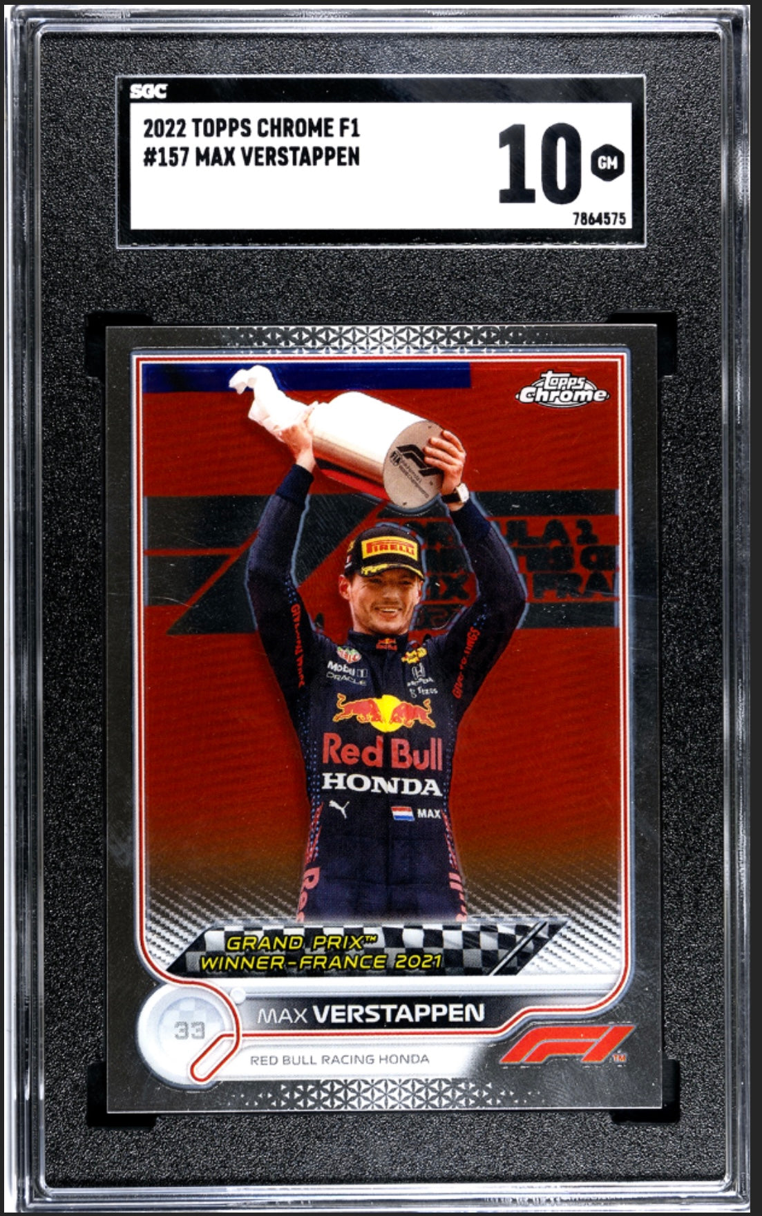 2022 Max Verstappen Topps Chrome F1 SGC 10