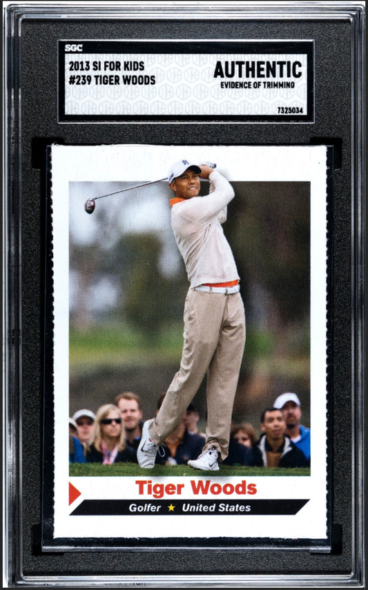 2013 Tiger Woods SI For Kids SGC AUTHENTIC