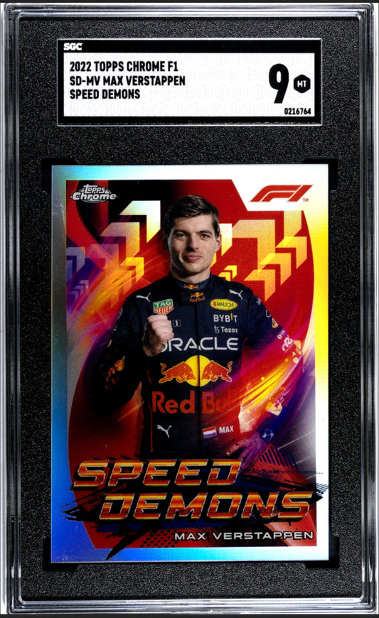 2022 Max Verstappen Topps Chrome Speed Demons SGC 9