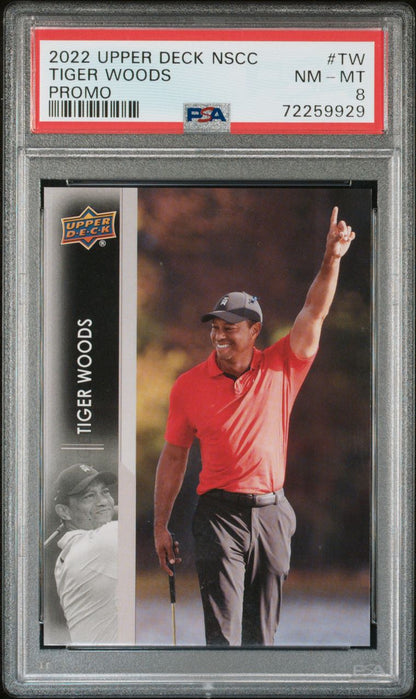 2022 Upper Deck NSCC Tiger Woods Promo PSA 8