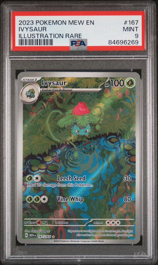 2023 Pokemon MEW EN Ivysaur Illustration Rare PSA 9