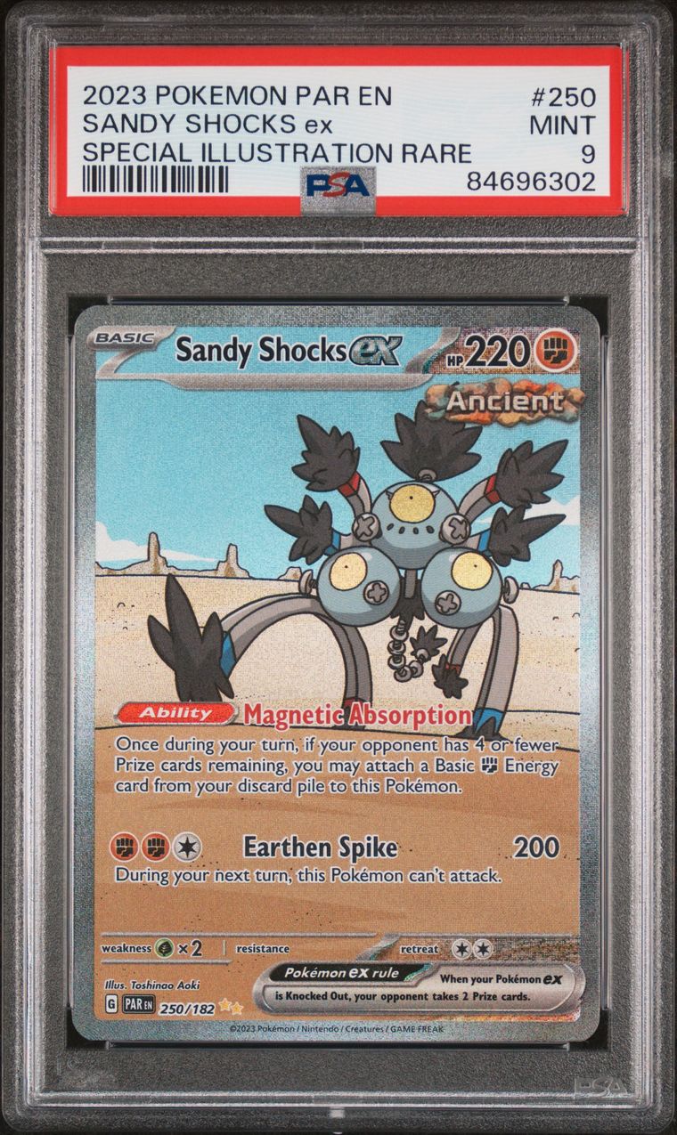 2023 Pokemon PAR EN SANDY SHOCKS EX Illustration Rare PSA 9