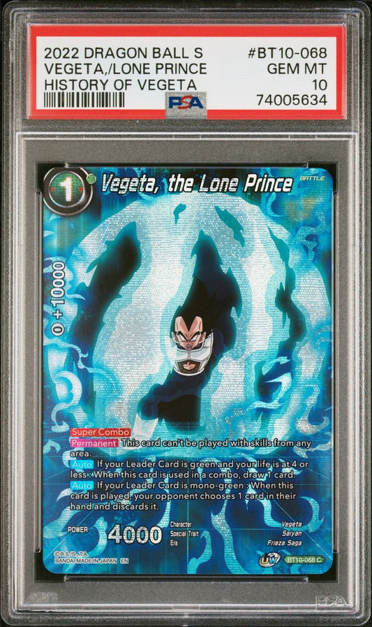 2022 Vegeta, The Lone Prince PSA 10