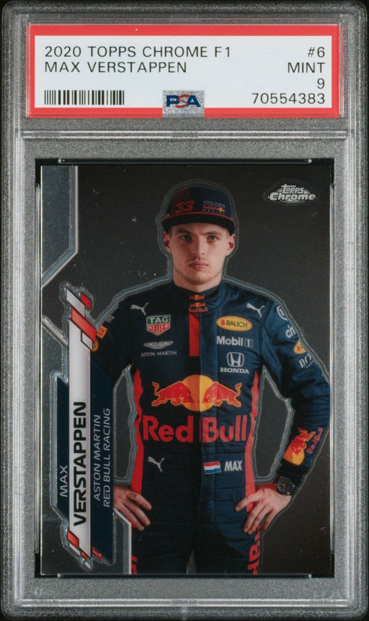 2020 Max Verstappen ROOKIE Topps Chrome PSA 9