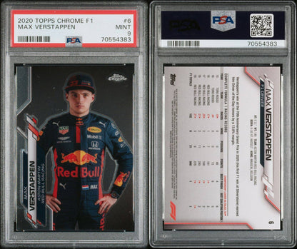 2020 Max Verstappen ROOKIE Topps Chrome PSA 9