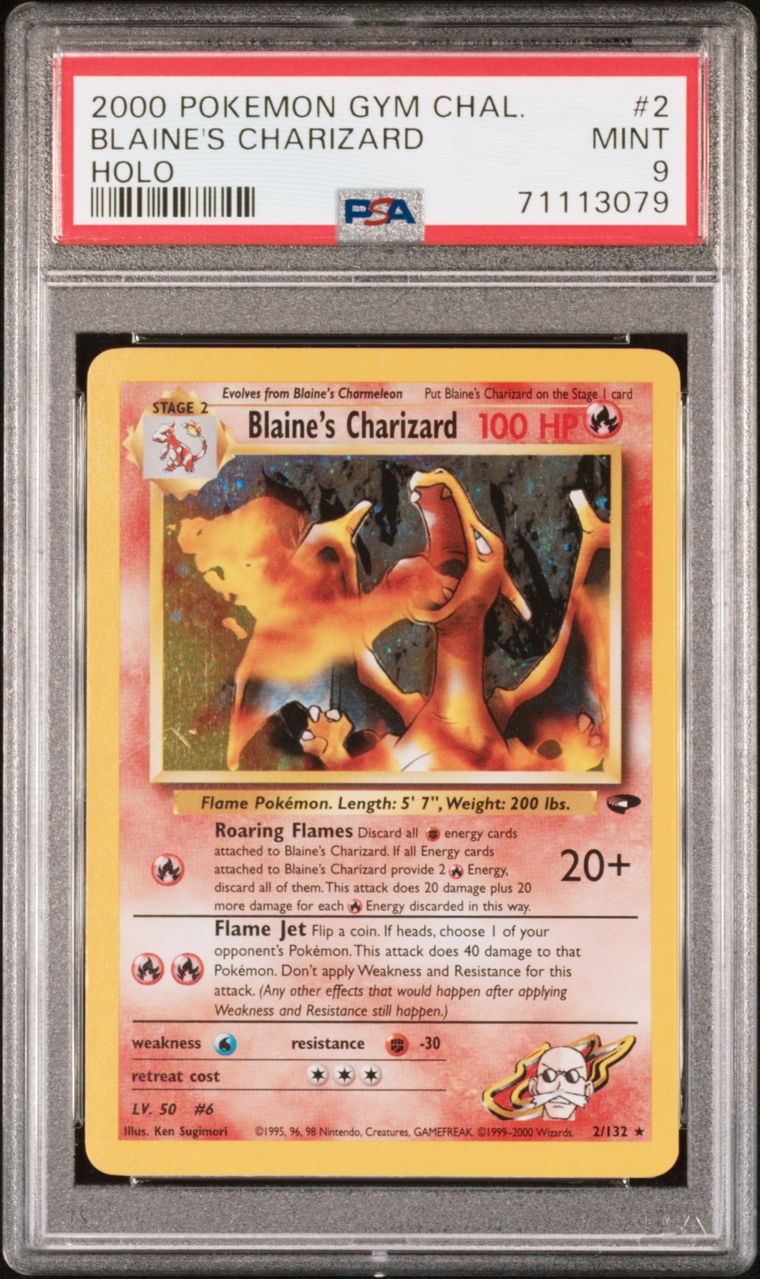 2000 Blaine’s Charizard HOLO PSA 9