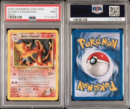 2000 Blaine’s Charizard HOLO PSA 9