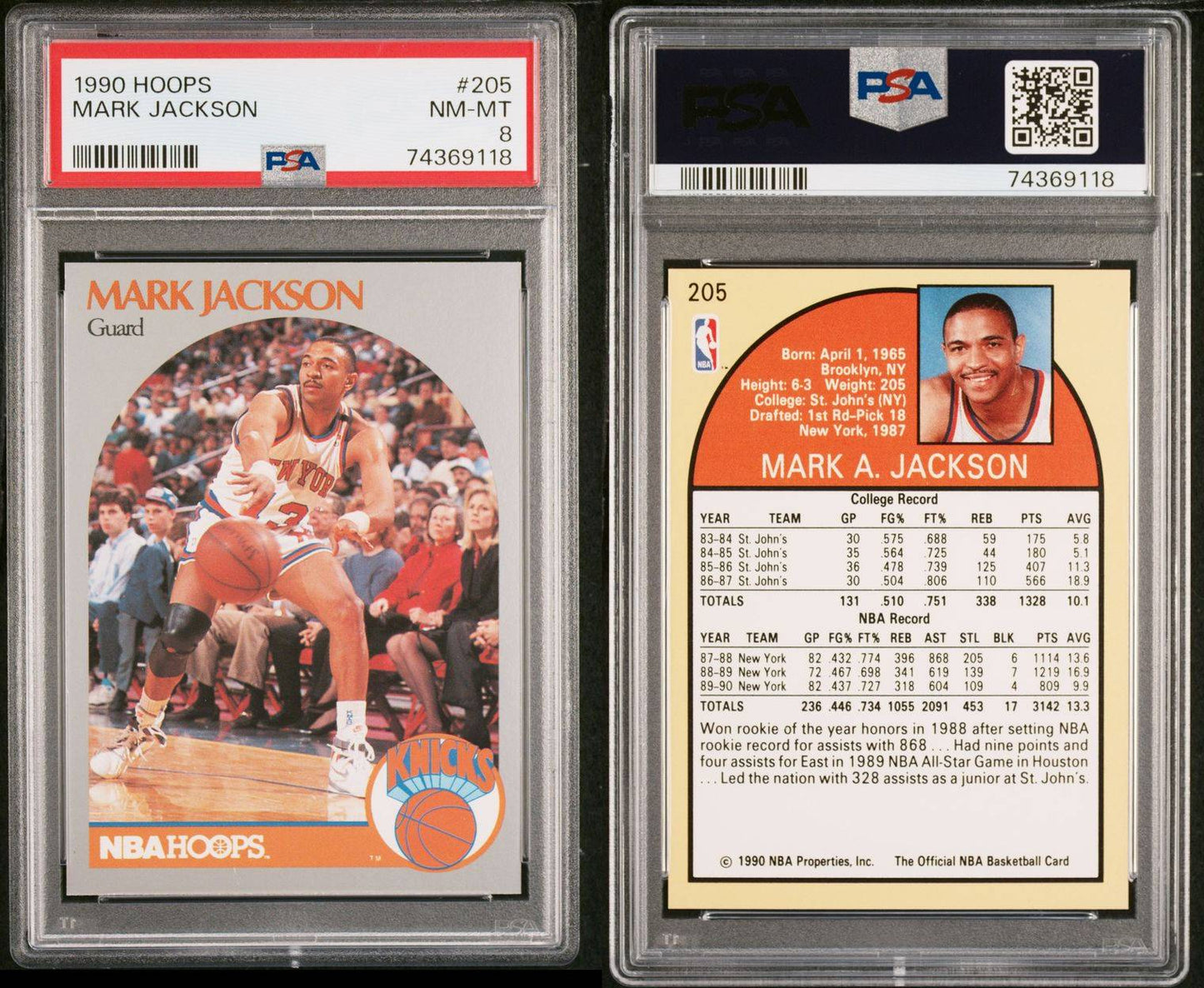 1990 Mark Jackson “Menendez Brothers” PSA 8