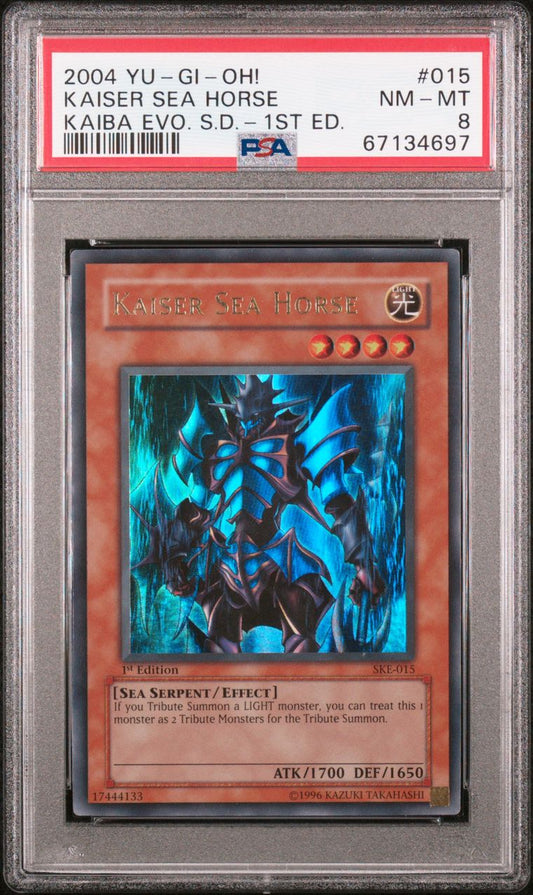 2004 Kaiser Sea Horse 1st Ed. Kaiba Deck PSA 8