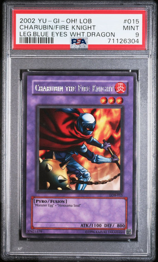 2002 Charubin the Fire Knight LOB PSA 9