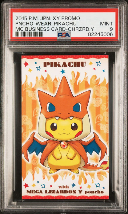 2015 JPN. XY Promo Poncho Wearing Pikachu PSA 9