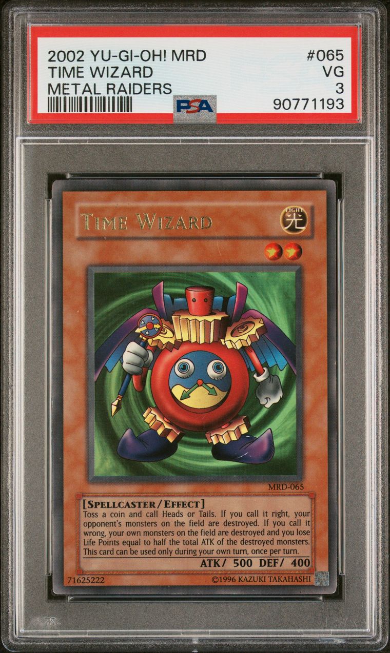 2002 Time Wizard Metal Raiders PSA 3