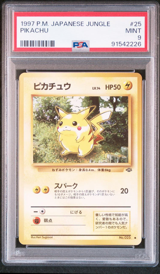 1997 Japanese Jungle Pikachu PSA 9