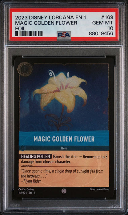 2023 Disney Lorcana EN1 Magic Golden Flower Foil PSA 10