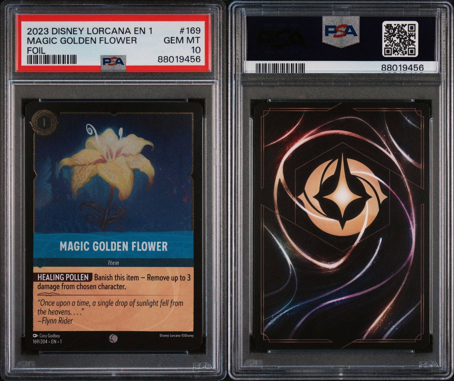 2023 Disney Lorcana EN1 Magic Golden Flower Foil PSA 10