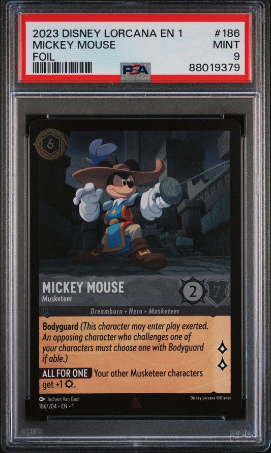 2023 Disney Lorcana EN1 Mickey Mouse Foil PSA 9