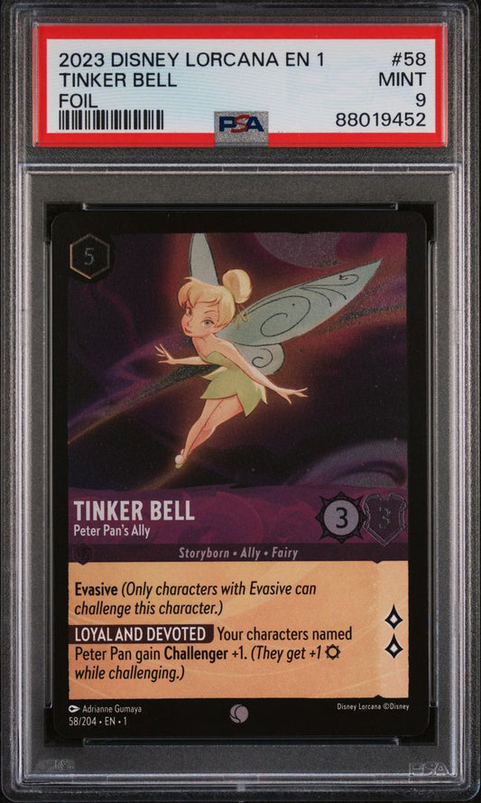 2023 Disney Lorcana EN1 Tinker Bell Foil PSA 9