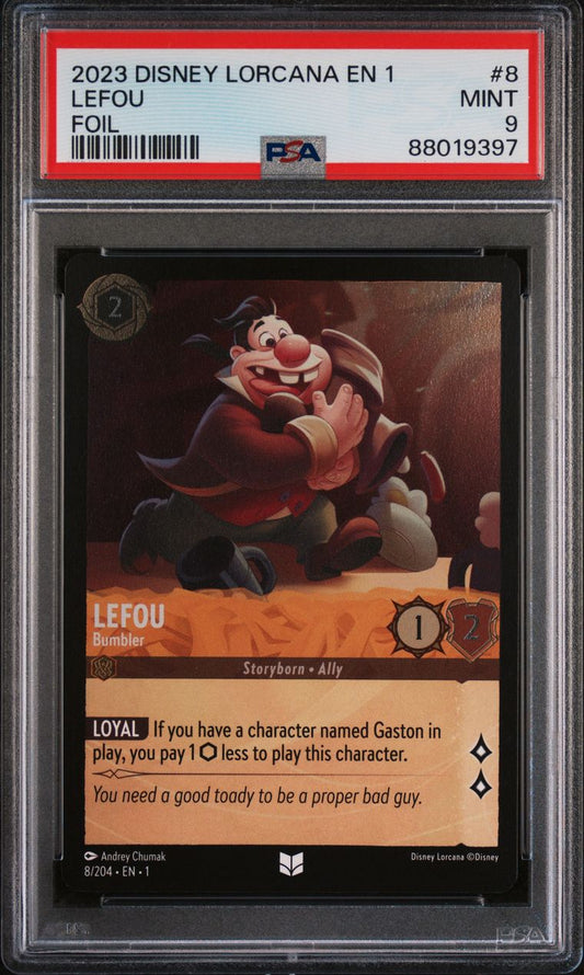 2023 Disney Lorcana EN1 Lefou Foil PSA 9