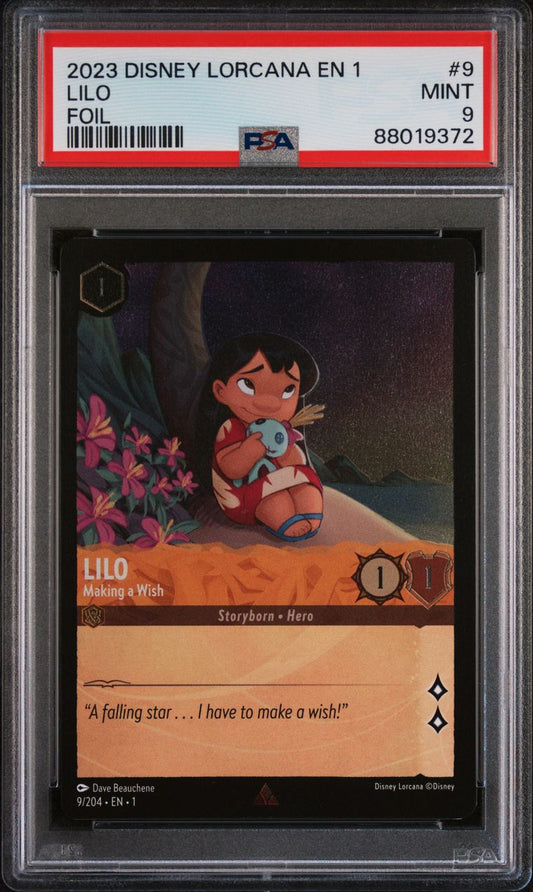 2023 Disney Lorcana EN1 Lilo Foil PSA 9