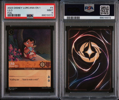 2023 Disney Lorcana EN1 Lilo Foil PSA 9