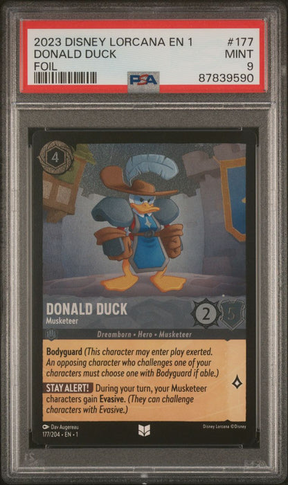 2023 Disney Lorcana EN1 Donald Duck Foil PSA 9