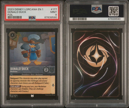 2023 Disney Lorcana EN1 Donald Duck Foil PSA 9