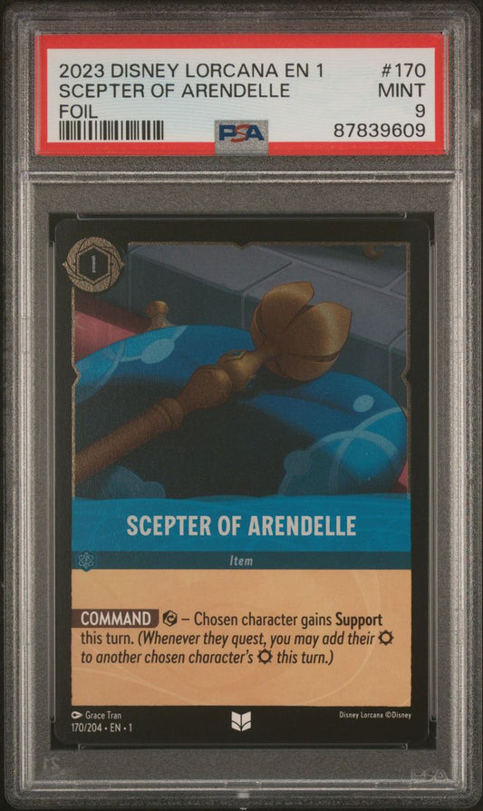 2023 Disney Lorcana EN1 Scepter of Arendelle Foil PSA 9