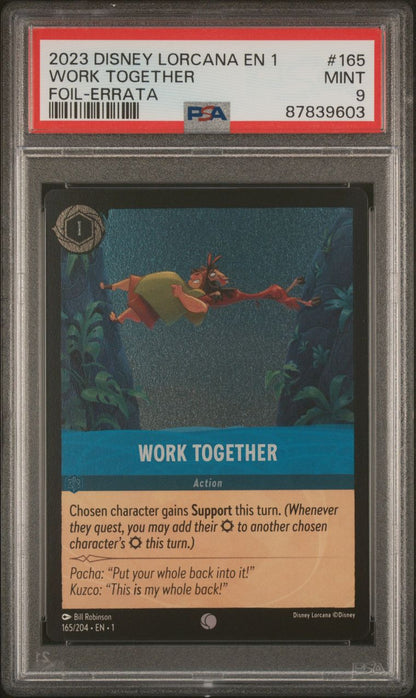 2023 Disney Lorcana EN1 Work Together Foil-Errata PSA 9