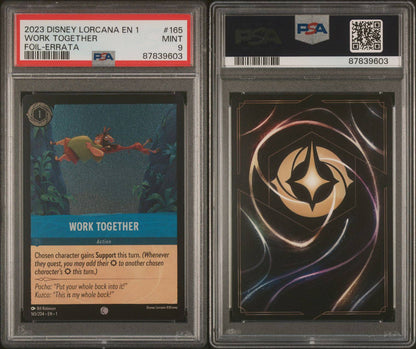 2023 Disney Lorcana EN1 Work Together Foil-Errata PSA 9