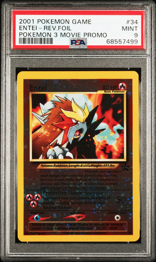 2001 Entei Rev. Foil Movie Promo PSA 9