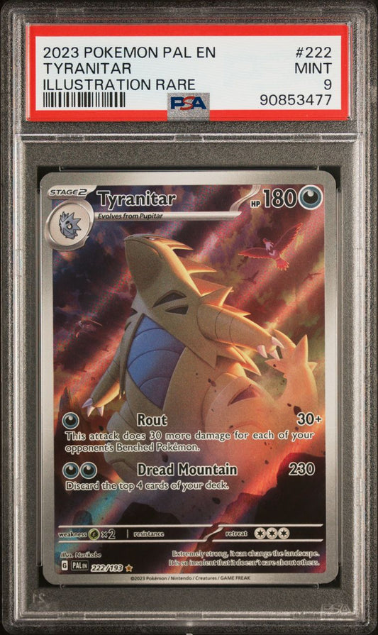 2023 Pokemon Pal EN Tyranitar Illustration Rare PSA 9