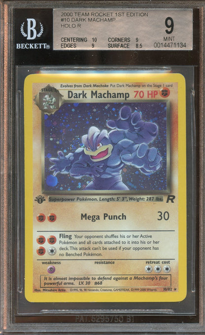 2000 Dark Machamp HOLO 1st Ed. BGS 9