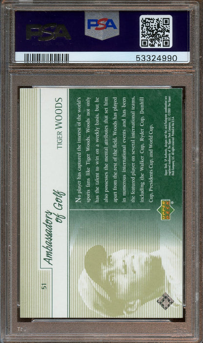 2001 SP Authentic prev. Tiger Woods PSA 9