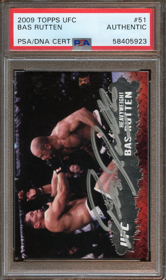 2009 Topps UFC Bas Rutten Signature/autograph PSA/DNA