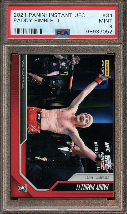 2021 Panini Instant UFC Paddy Pimblett ROOKIE PSA 9