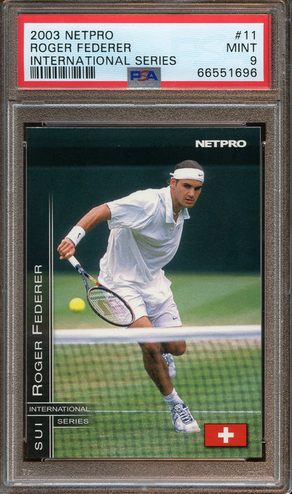 2003 Netpro Roger Federer International series PSA 9 ROOKIE!