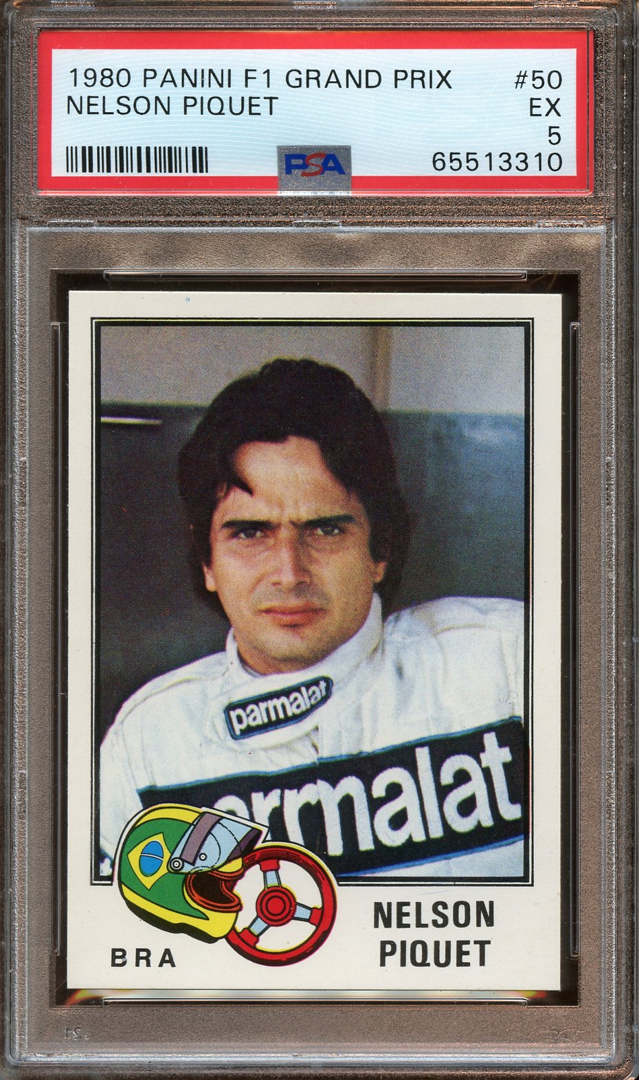 1980 Panini F1 Grand Prix Nelson Piquet PSA 5