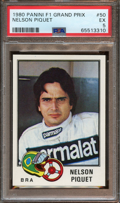 1980 Panini F1 Grand Prix Nelson Piquet PSA 5