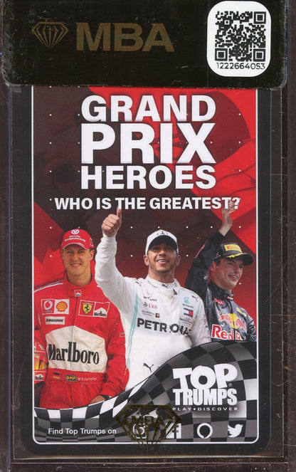 2022 Top Trumps Formula 1 Grand Prix Heroes Max Verstappen MBA Certified Authentic