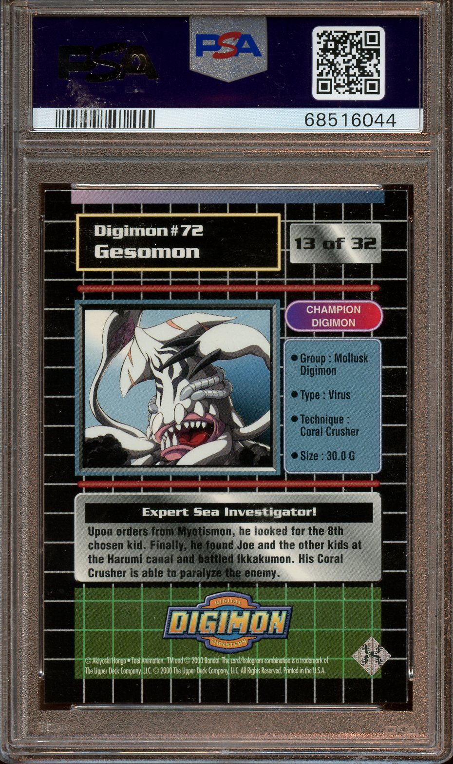 2000 Digimon Gesomon series 2 - Silver PSA 8