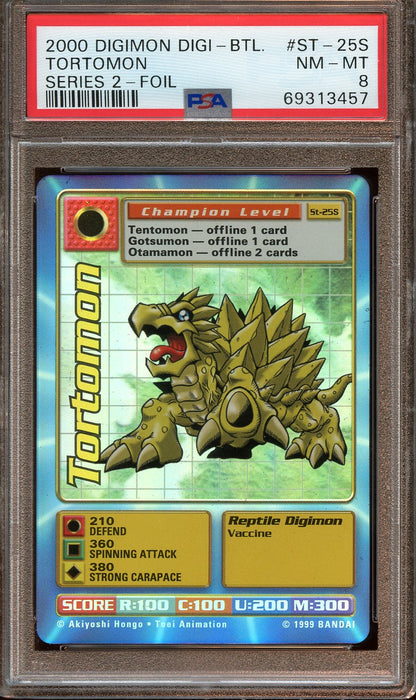 2000 Digimon Tortomon series 2 - Foil PSA 8