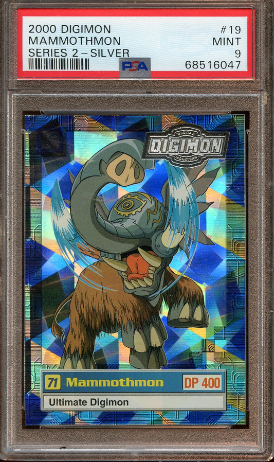 2000 Digimon Mammothmon series 2 - Silver PSA 9