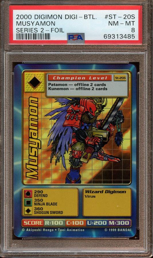 2000 Digimon Musyamon series 2 - Foil PSA 8