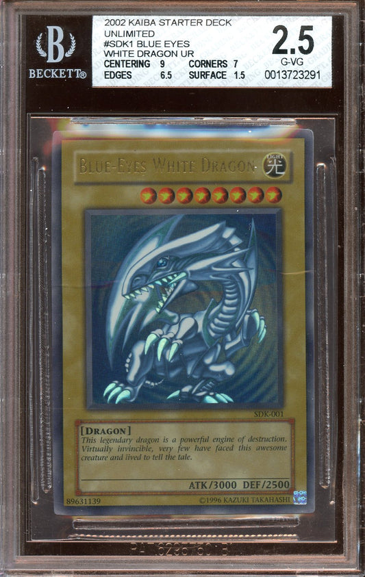 2002 Kaiba starter deck Blue Eyes White Dragon #SDK1 BGS 2.5