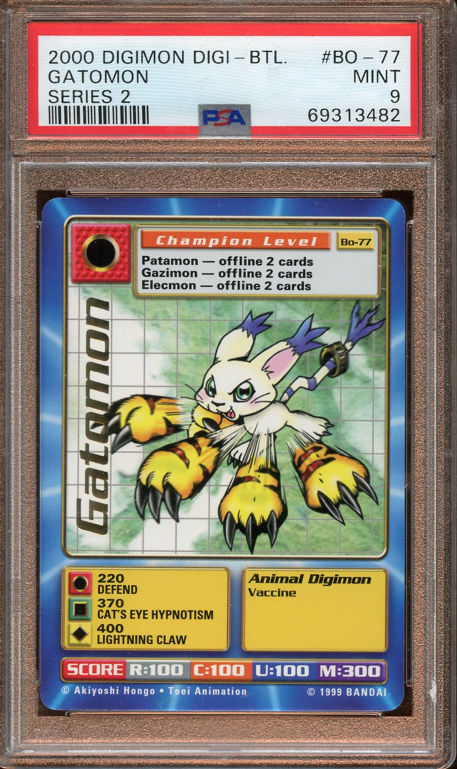 2000 Digimon Gatomon Series 2 PSA 9