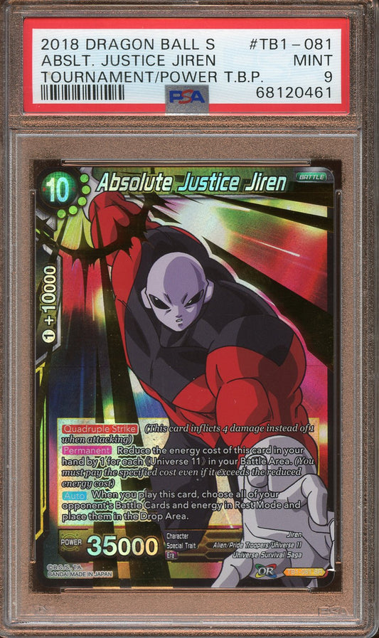 2018 Dragon Ball S Absolute Justice Jiren PSA 9