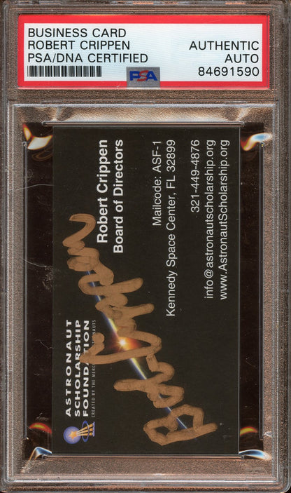 Robbert Crippen Austronaut Business Card SIGNATURE PSA/DNA